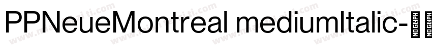 PPNeueMontreal mediumItalic字体转换